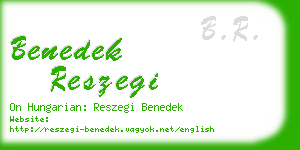 benedek reszegi business card